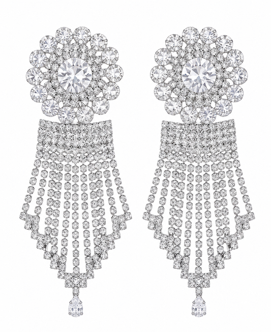 Celestial Crystal Waterfall Earrings