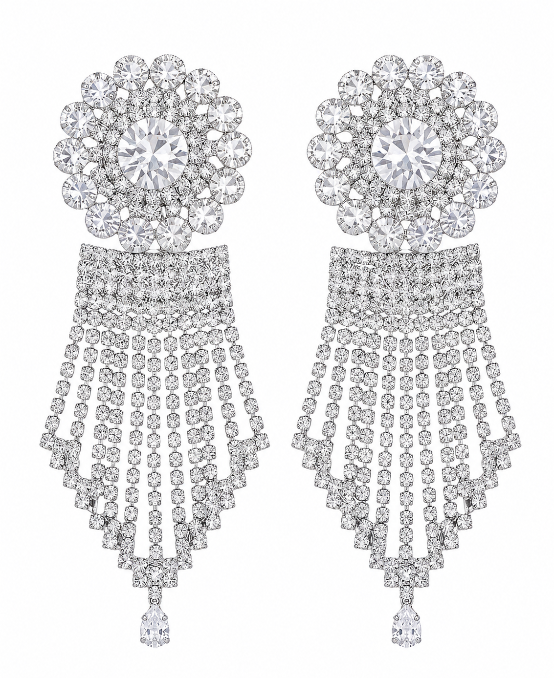 Celestial Crystal Waterfall Earrings