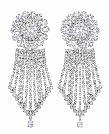 Celestial Crystal Waterfall Earrings
