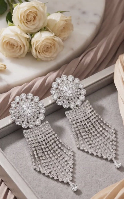Celestial Crystal Waterfall Earrings